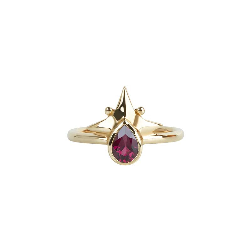 Kyoti Little Star Garnet Ring
