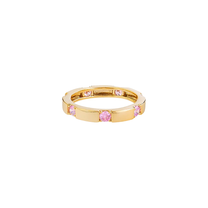 Pink Rose Crystal Ring