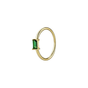 Green Baguette Ring