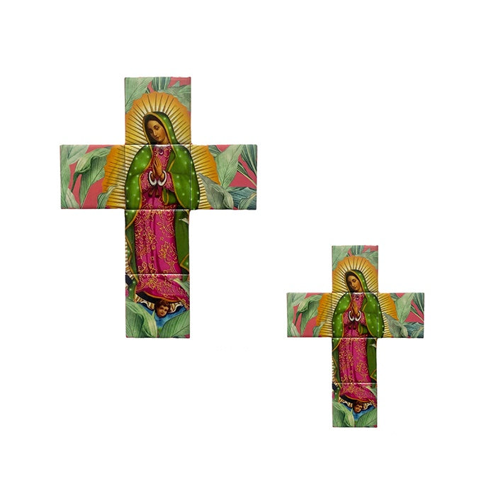 Virgin Mary Tile Cross